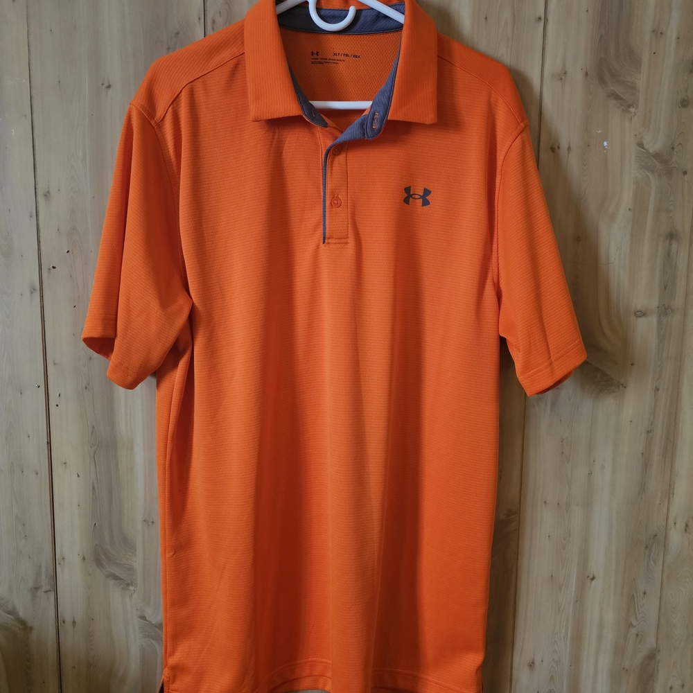 Under Armour Men's Bright Orange Polo Shirt